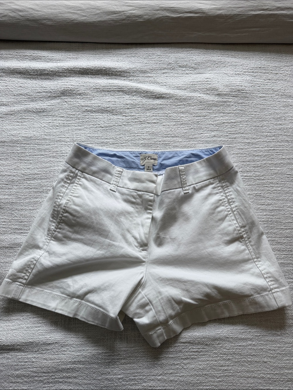 J. Crew White Cotton Chino Bermuda Shorts